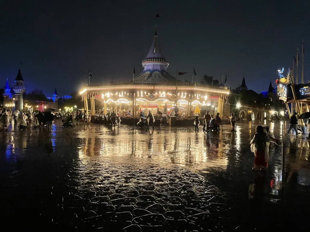 A Rainy night in Fantasyland in Magic Kingdom