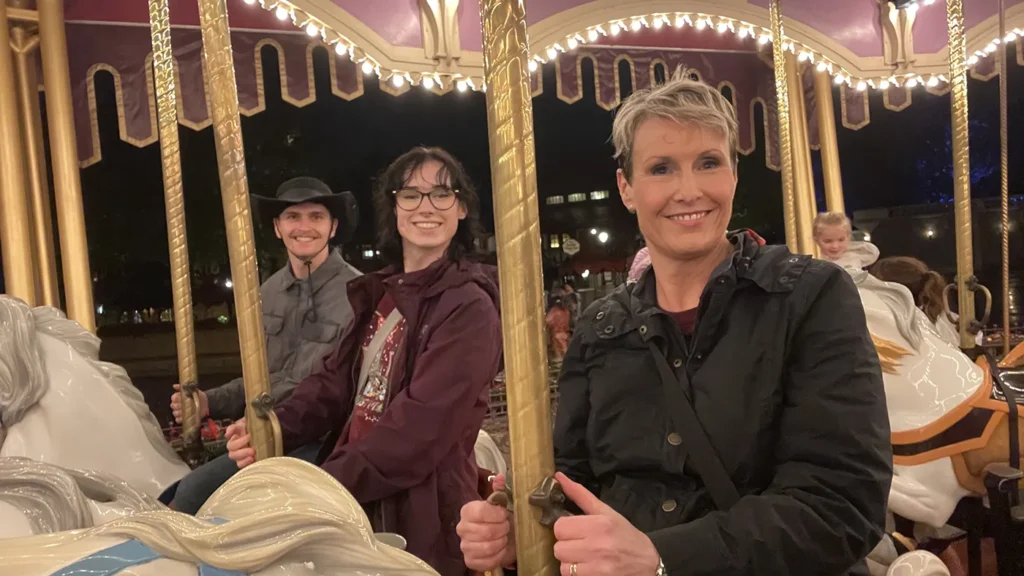 Still having fun, despite the rain at Mickey's Very Merry Christmas Party